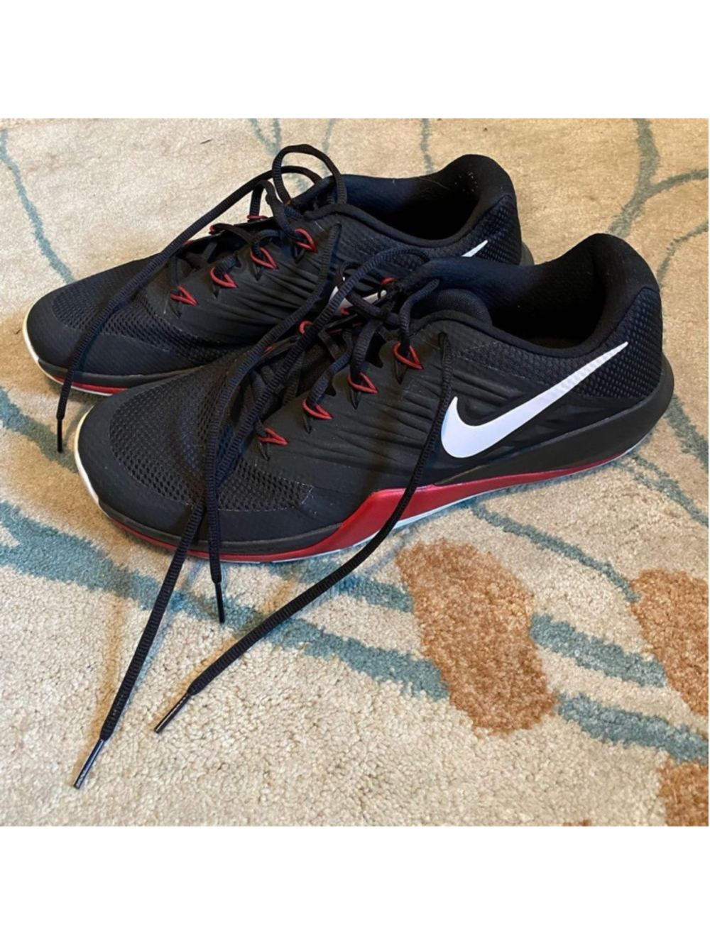 Nike Lunar Prime Iron II Training Shoes Black Red Men's 11